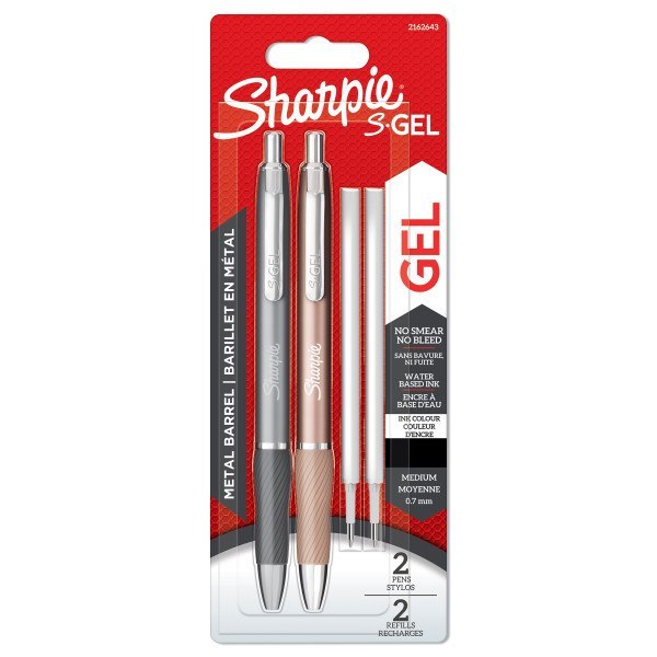 SHARPIE STYLO SGEL AUT NOIR 2 PCS RECHARGES 2162643 PARKER